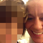 Desiree Capuano pretending to be affectionate with her child