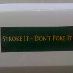 A billiards bumper sticker