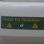 A billiards bumper sticker