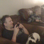 Kristopher Lauchner playing video games with Sage Capuano