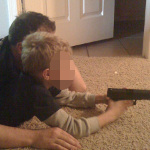 Kristopher Lauchner teach Sage Capuano to shoot a gun