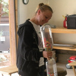 Desiree Capuano in the garage, where the meth is smoked